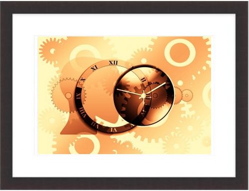 Modern clock Framed Print